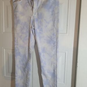 AMERICAN Eagles Jegging Blue Tie-Dye Boyfriend Jeans size 10 Stretch Women Nwot